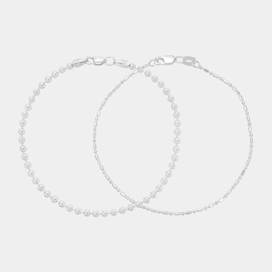 Stack Beads (Silver) Bracelet