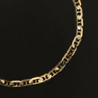 Hammered Anchor 3mm (Solid Gold) Bracelet