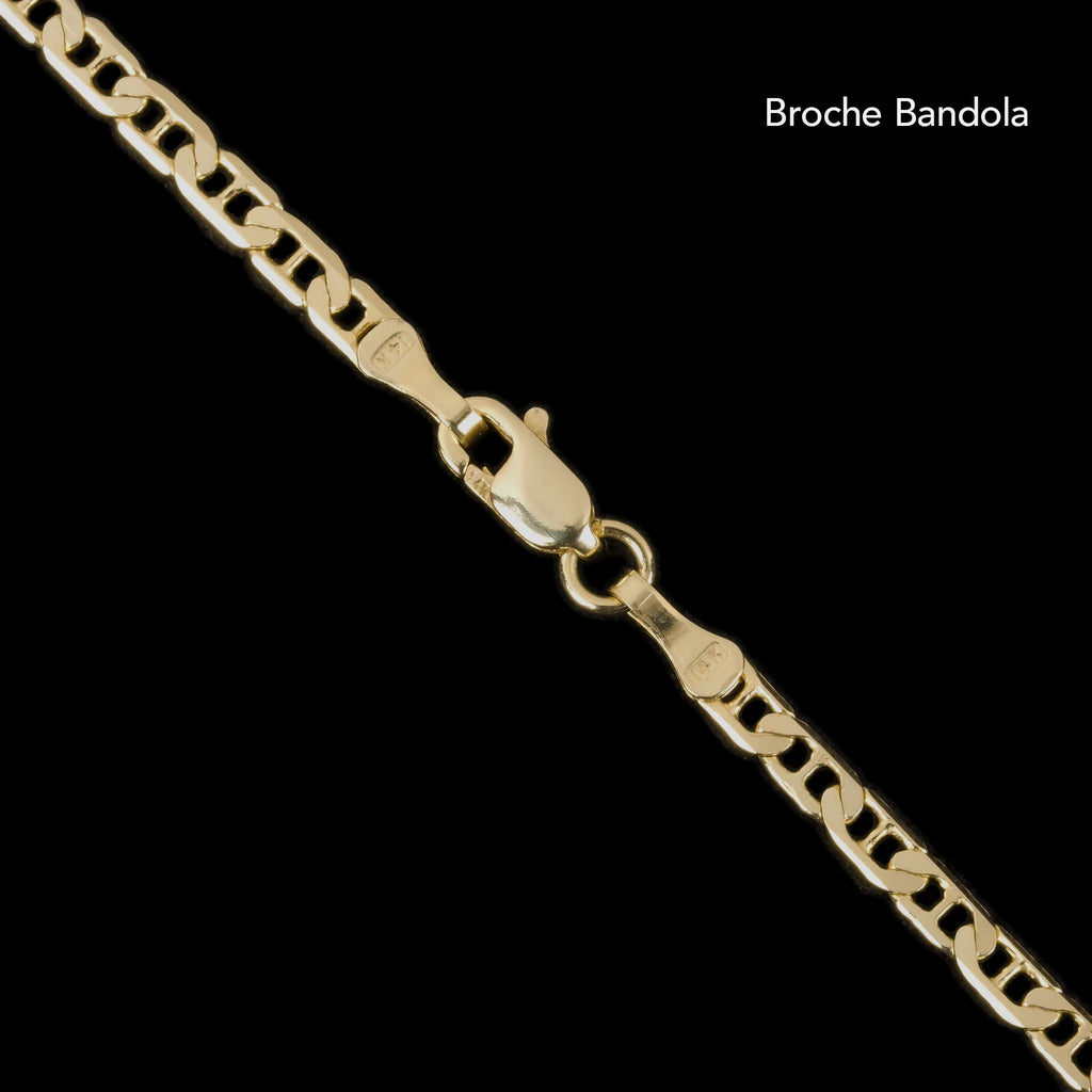 Hammered Anchor 3mm (Solid Gold) Bracelet