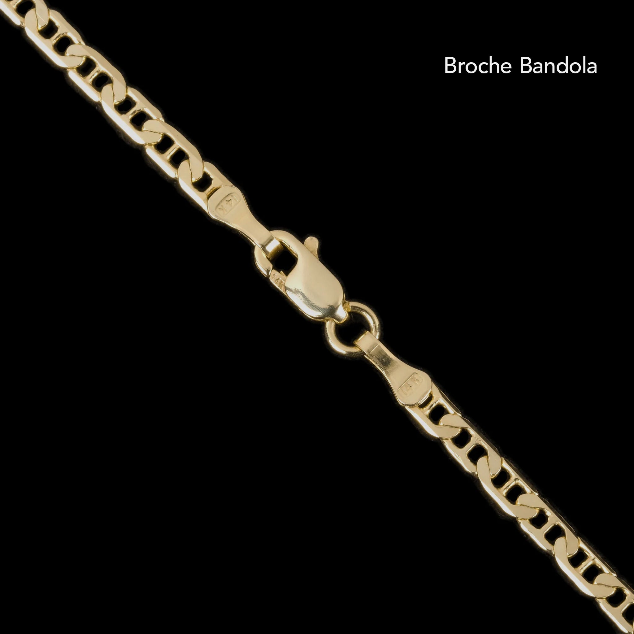 Hammered Anchor 3mm (Solid Gold) Bracelet