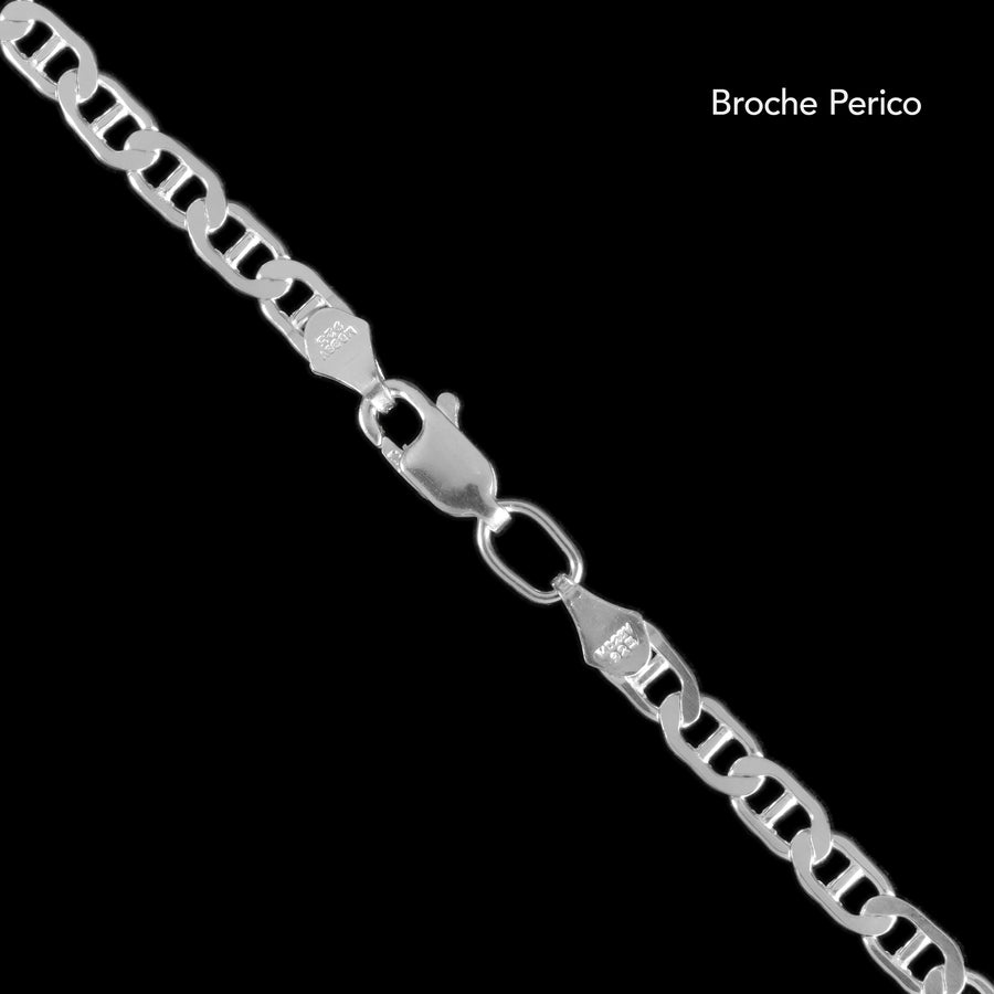 Hammered Anchor 4mm (Silver) Bracelet