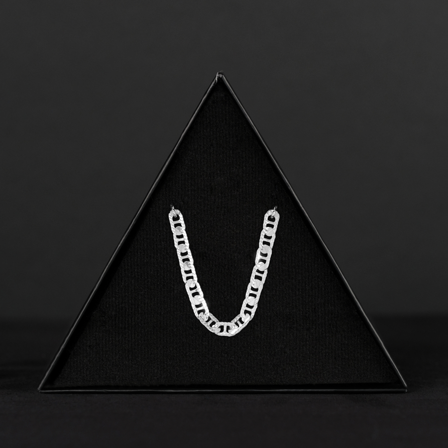 Danish Hammered Anchor 5mm (Silver) Chain
