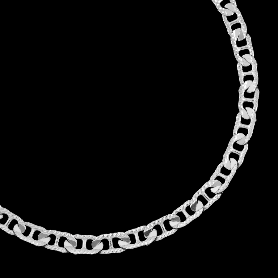 Danish Hammered Anchor 5mm (Silver) Chain