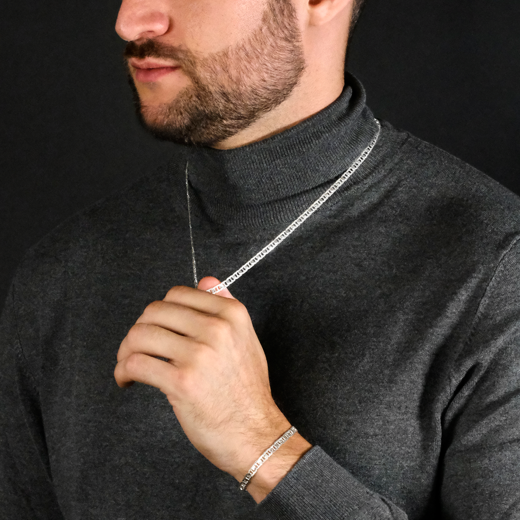 Danish Hammered Anchor 5mm (Silver) Chain