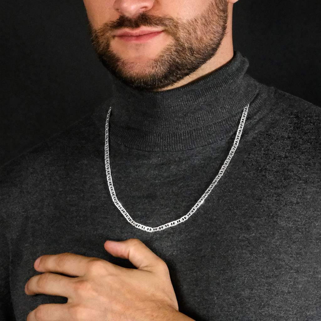 Danish Hammered Anchor 5mm (Silver) Chain