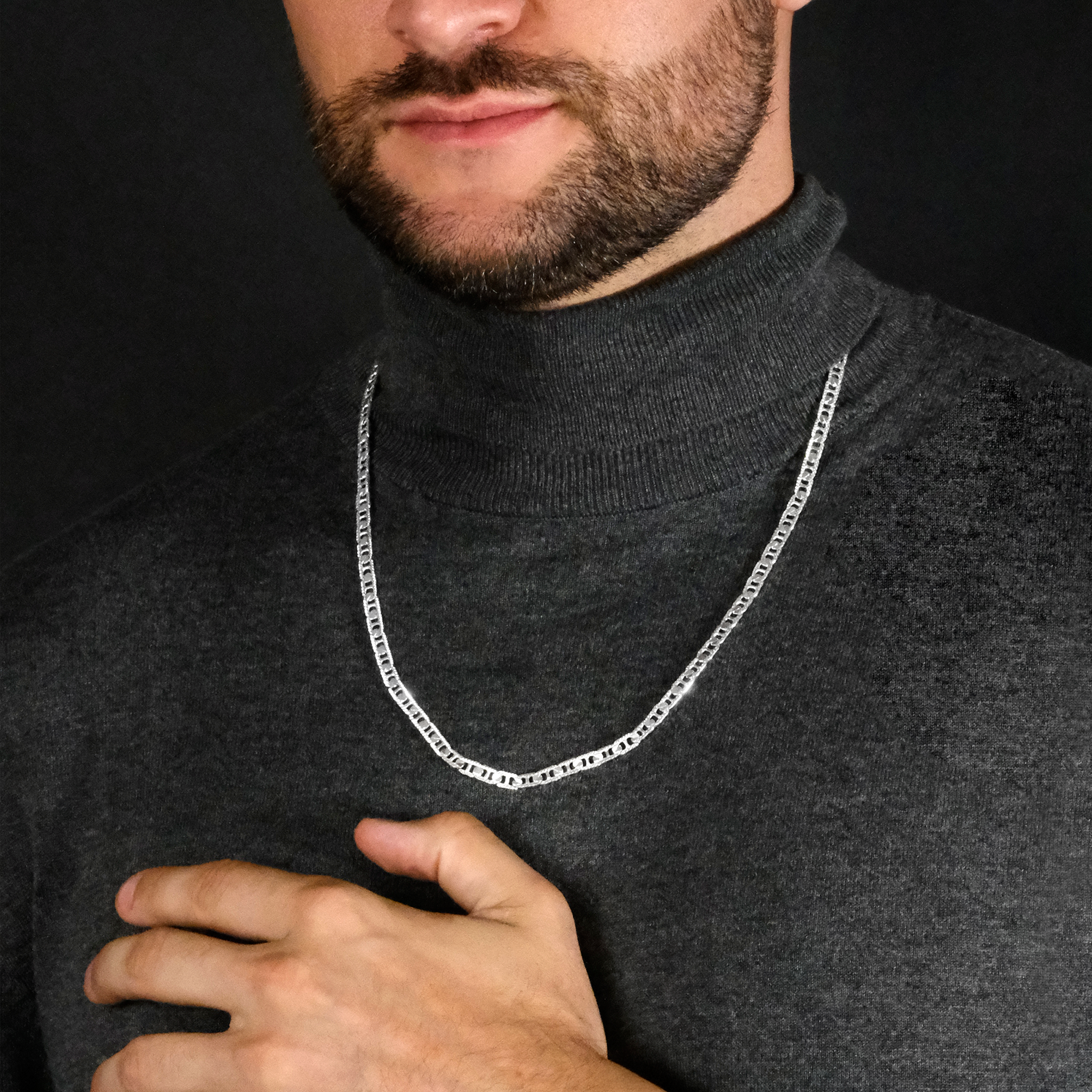 Danish Hammered Anchor 5mm (Silver) Chain