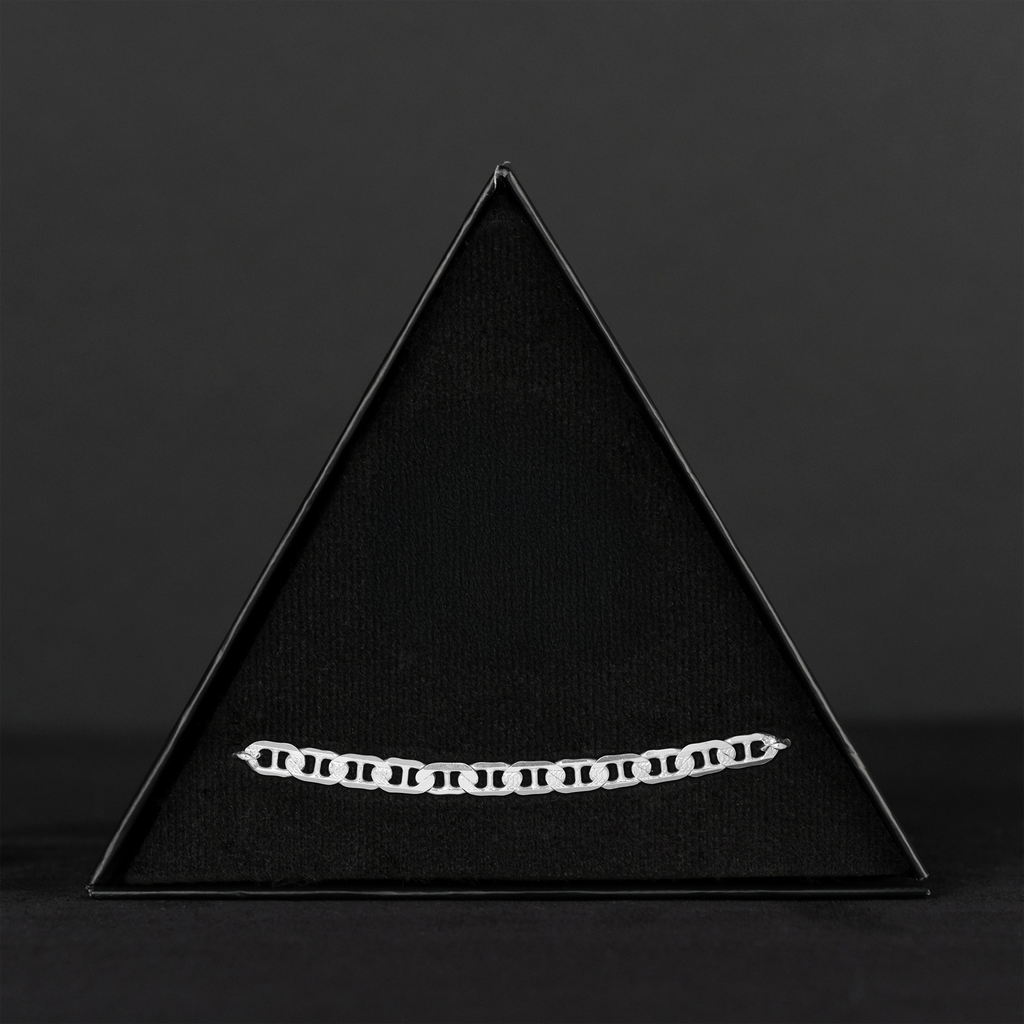 Zegrinada Hammered Anchor 5mm (Silver) Bracelet