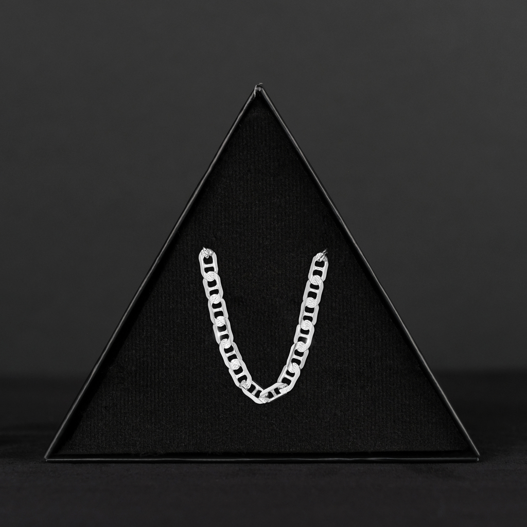 Zegrinada Hammered Anchor 5mm (Silver) Chain