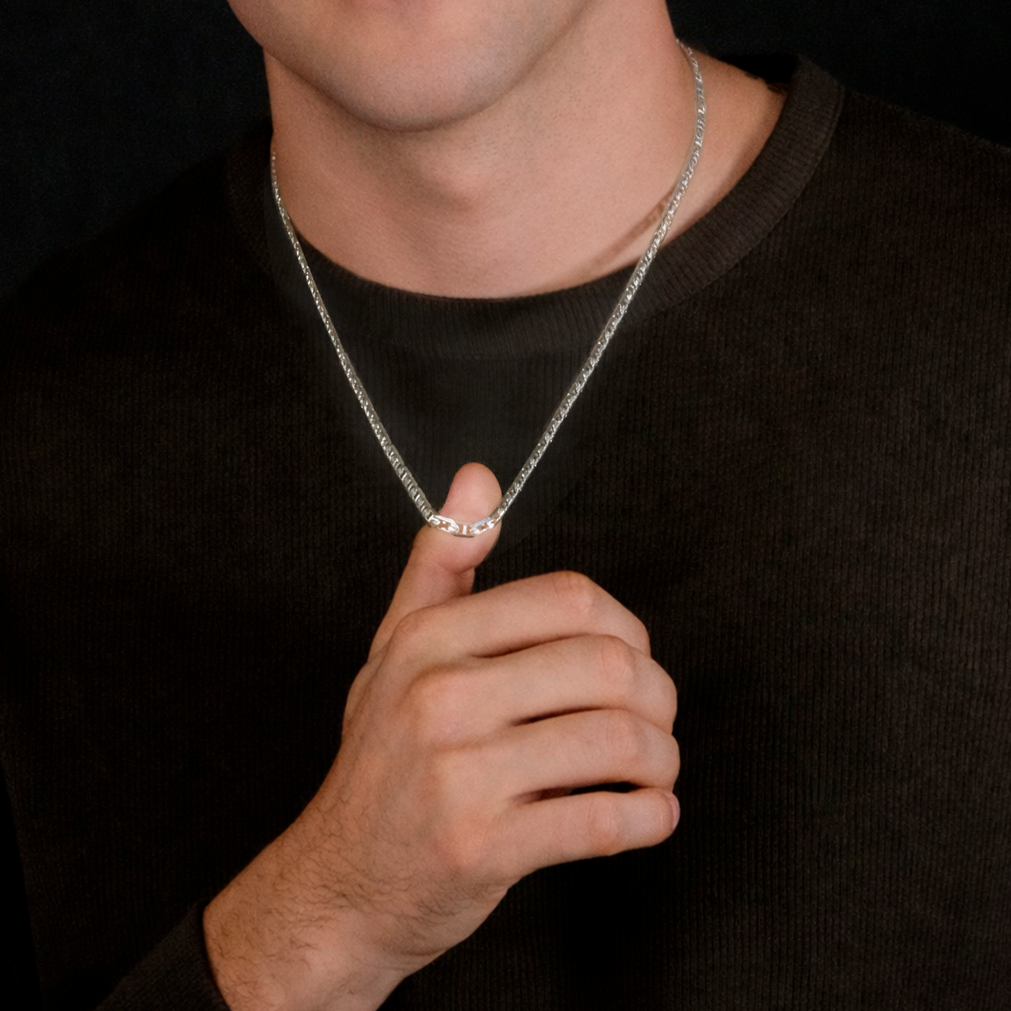 Zegrinada Hammered Anchor 5mm (Silver) Chain