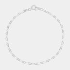 Hammered Anchor 2mm (Silver) Bracelet