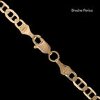 Hammered Anchor Bracelet 4mm Solid Gold