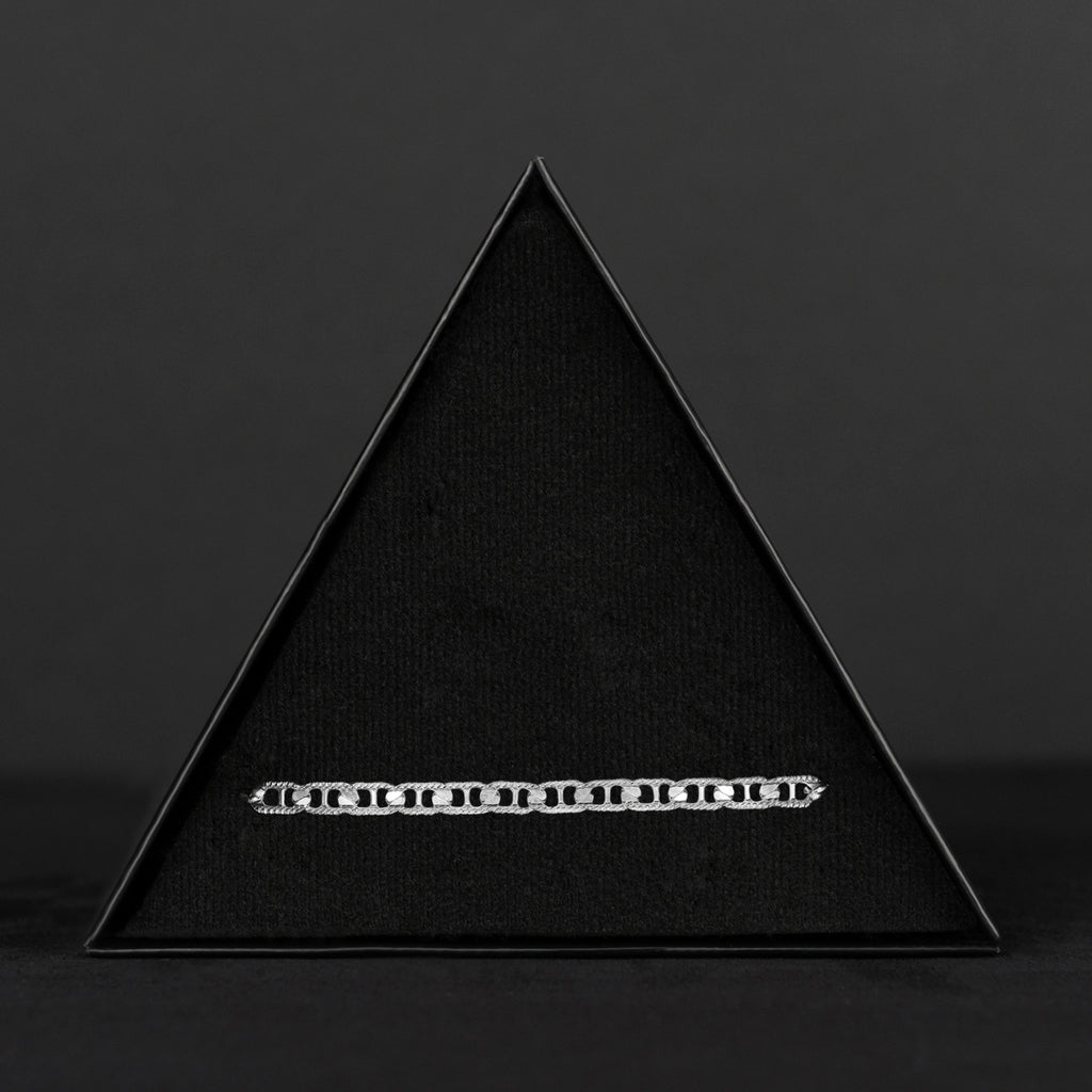 Danish Hammered Anchor 5mm (Silver) Bracelet