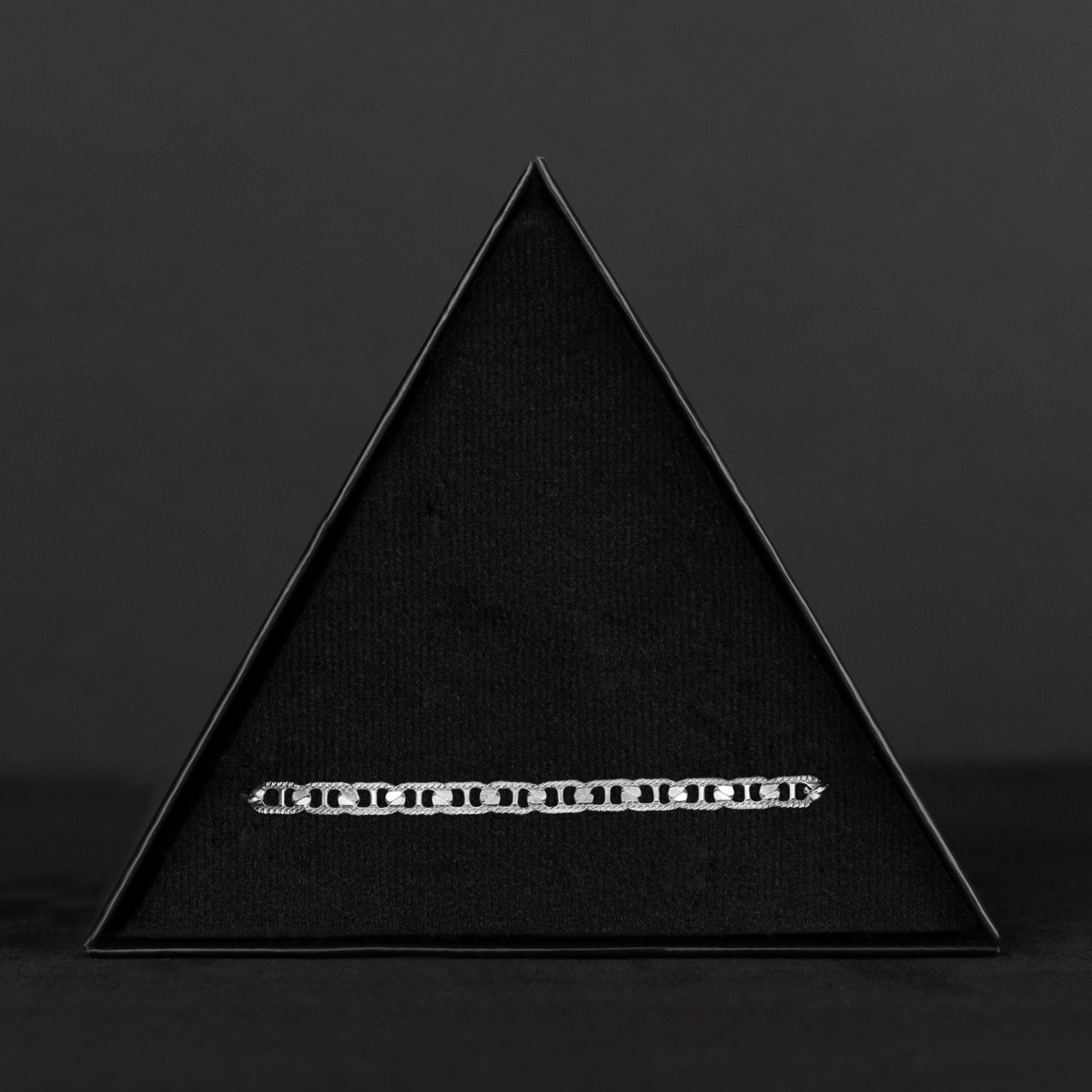 Danish Hammered Anchor 5mm (Silver) Bracelet