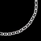 Danish Hammered Anchor 4mm (Silver) Bracelet