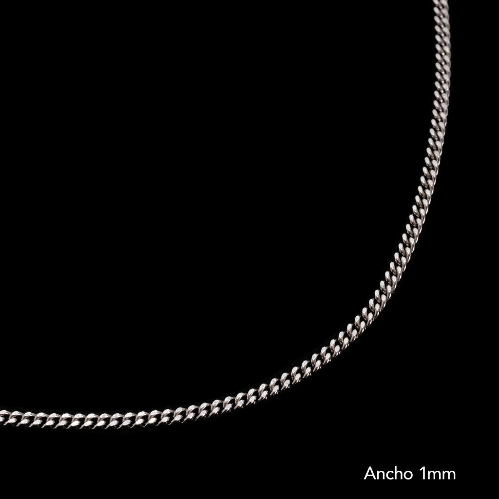 Tulum 2mm (Rhodium) Necklace