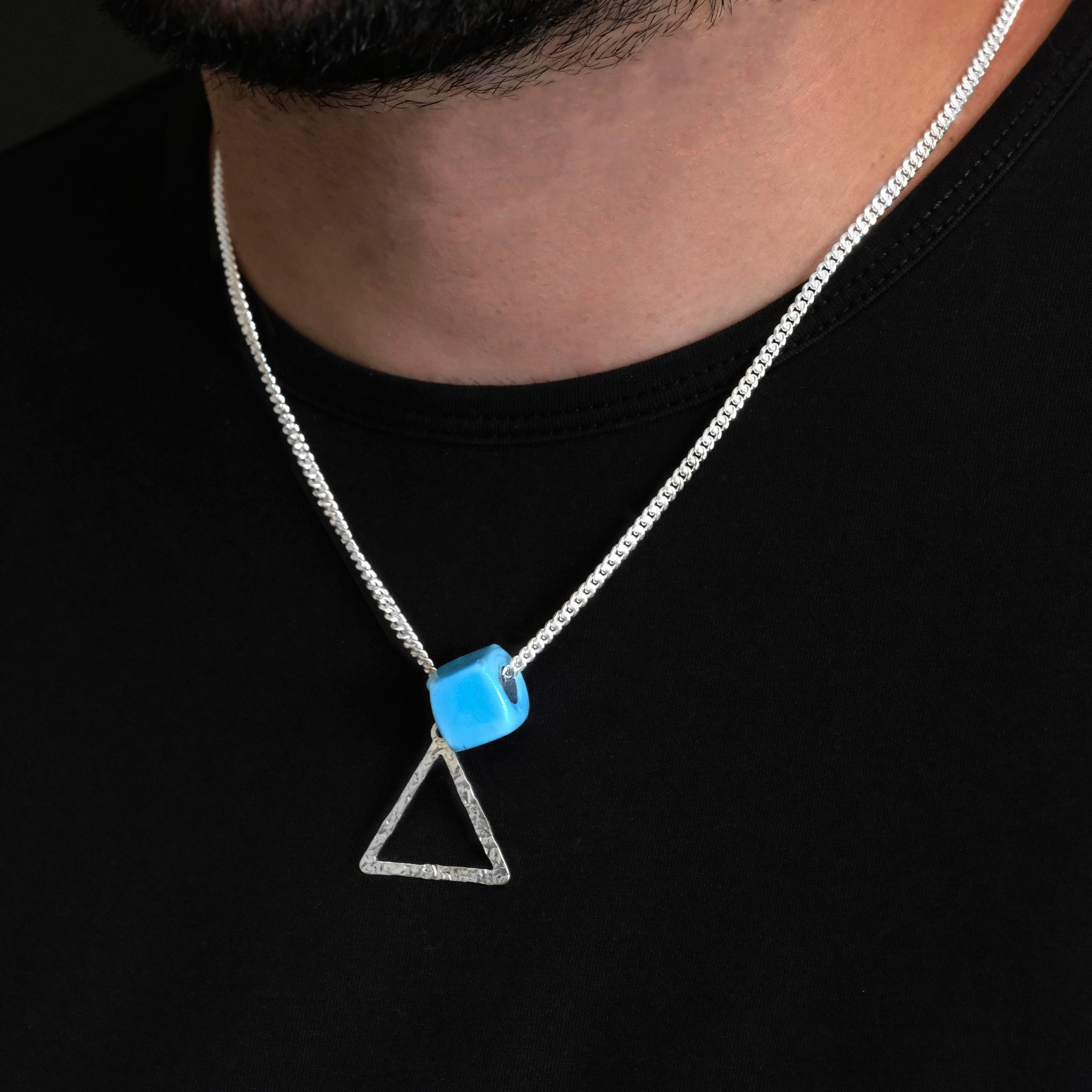 Beveled 3mm (Silver) Necklace