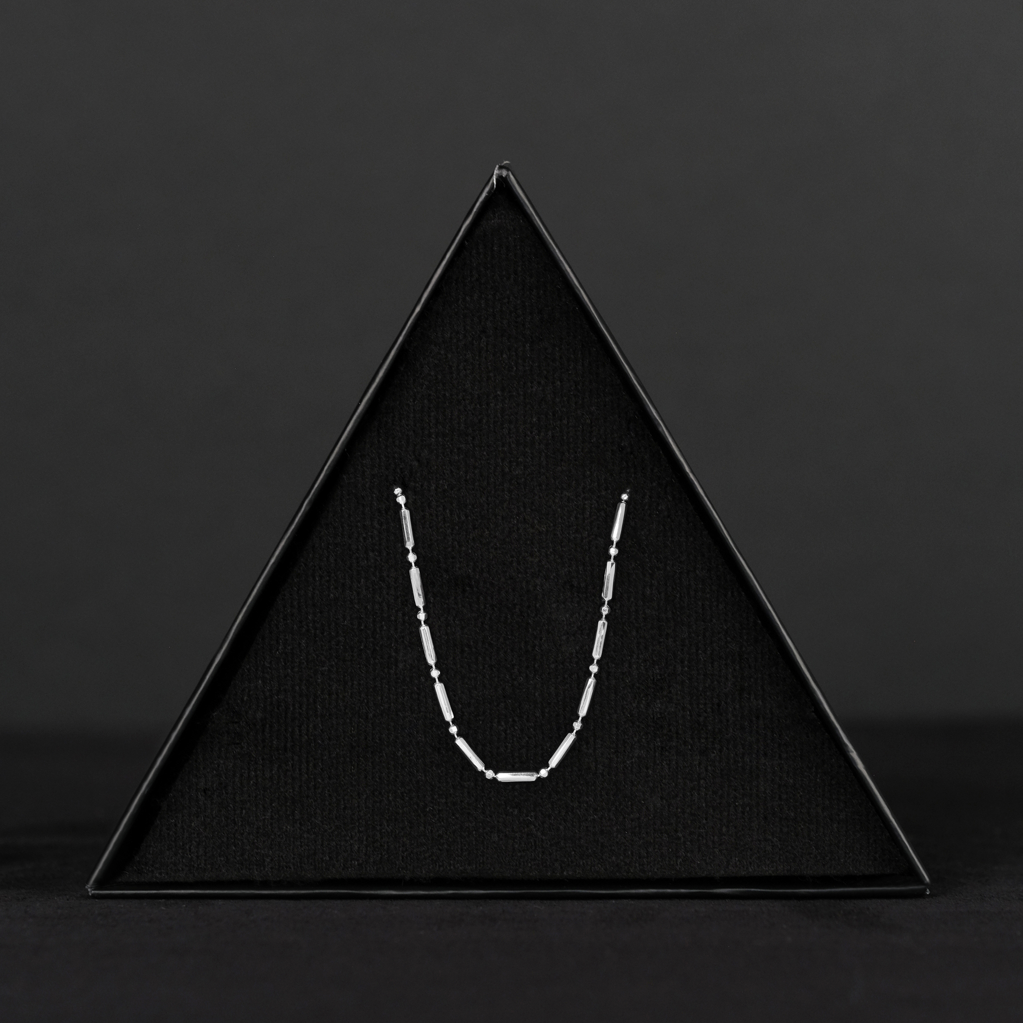 1x1 Short Diamond Beads (Silver) Chain