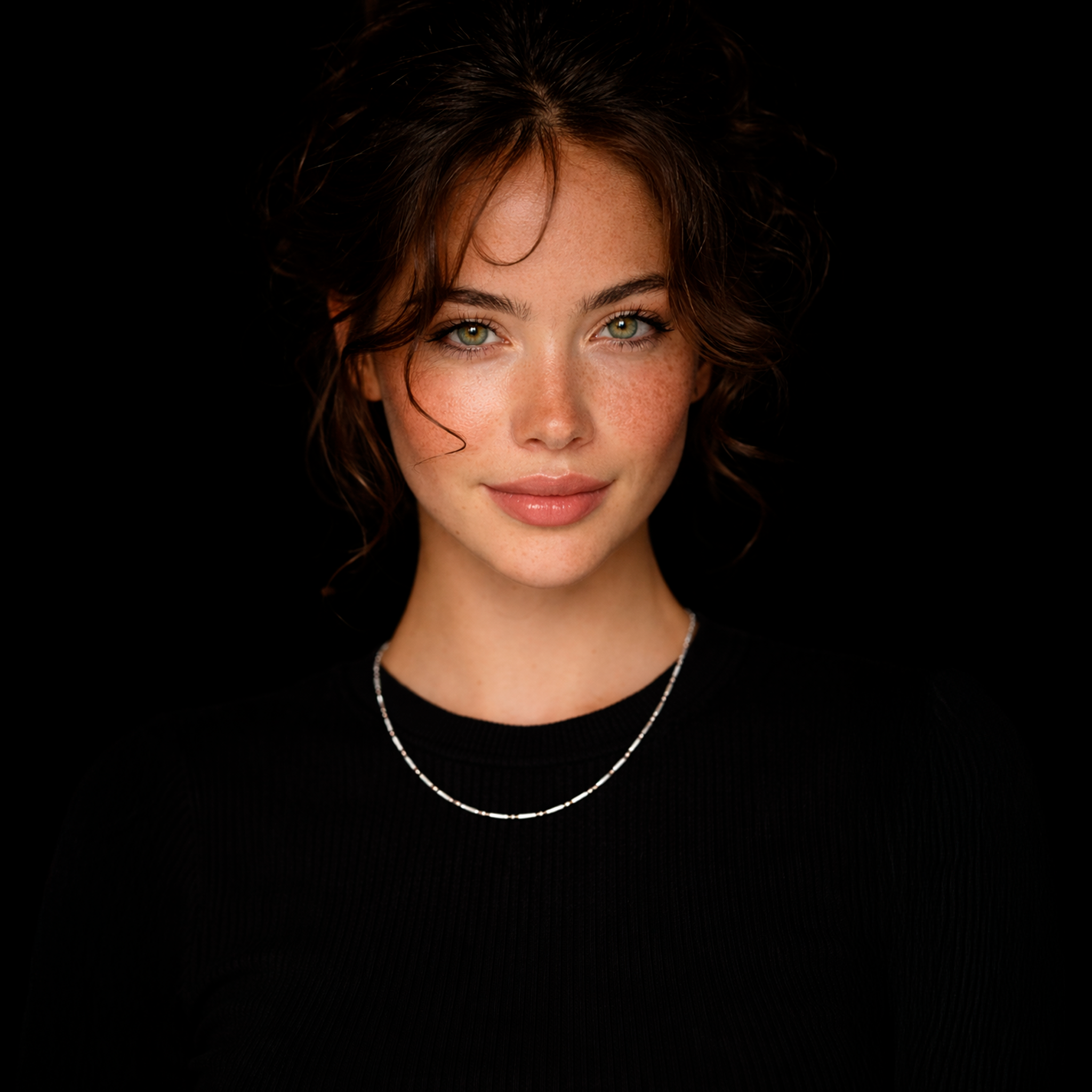 1x1 Short Diamond Beads (Silver) Chain