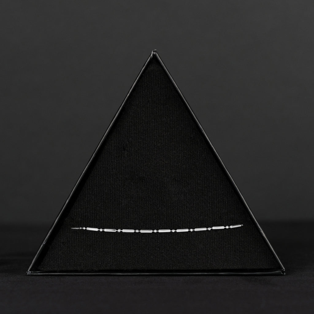 1x1 Short Diamond Balls (Silver) Bracelet