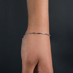 1x1 Short Diamond Balls (Silver) Bracelet