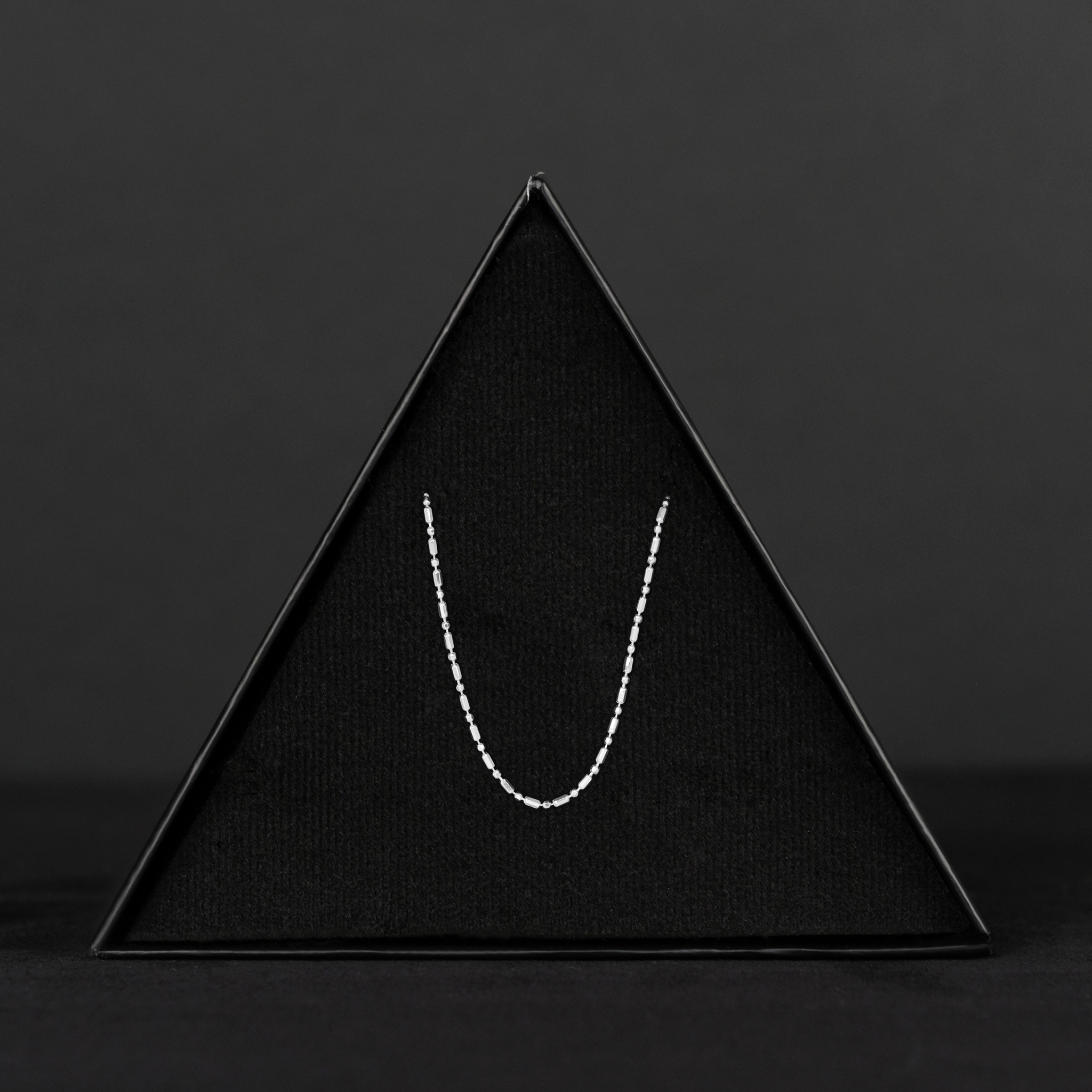 1x1 Diamond Beads (Silver) Chain