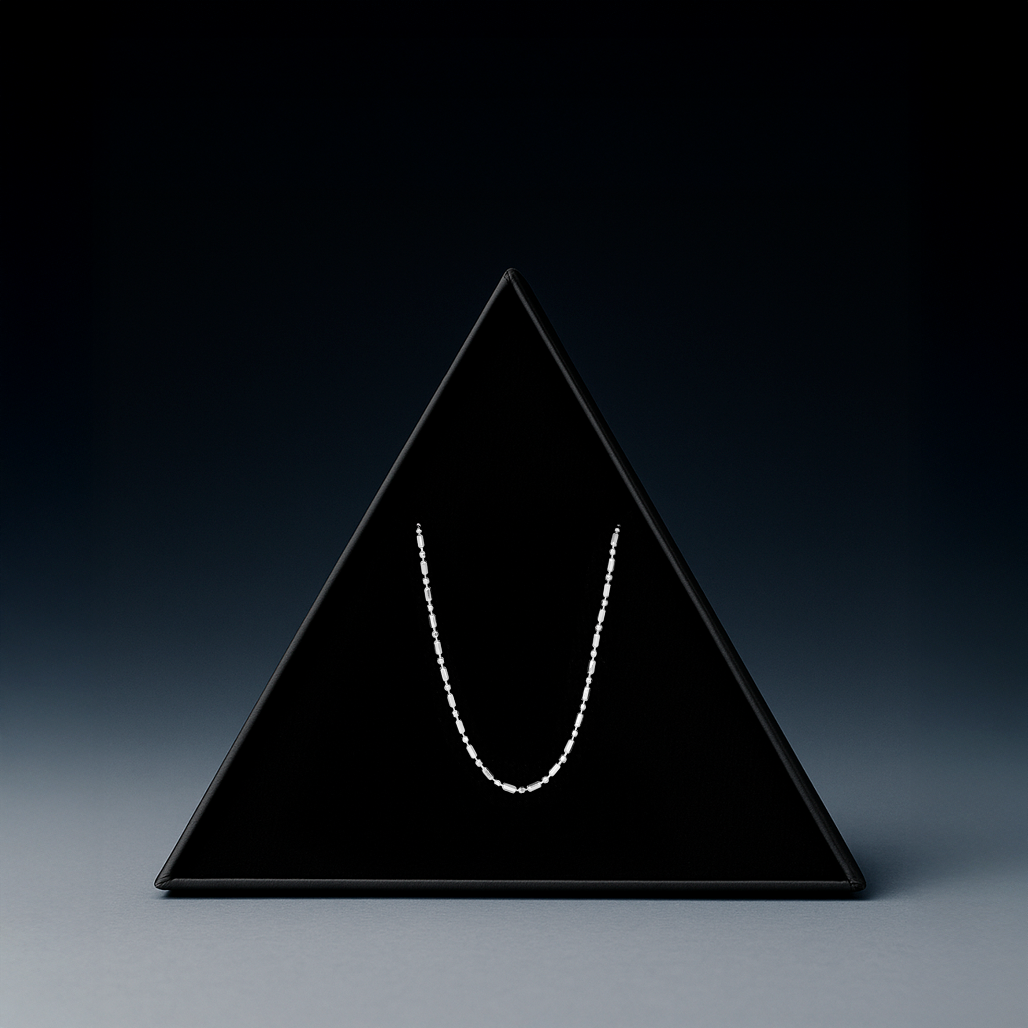 1x1 Diamond Beads (Silver) Chain