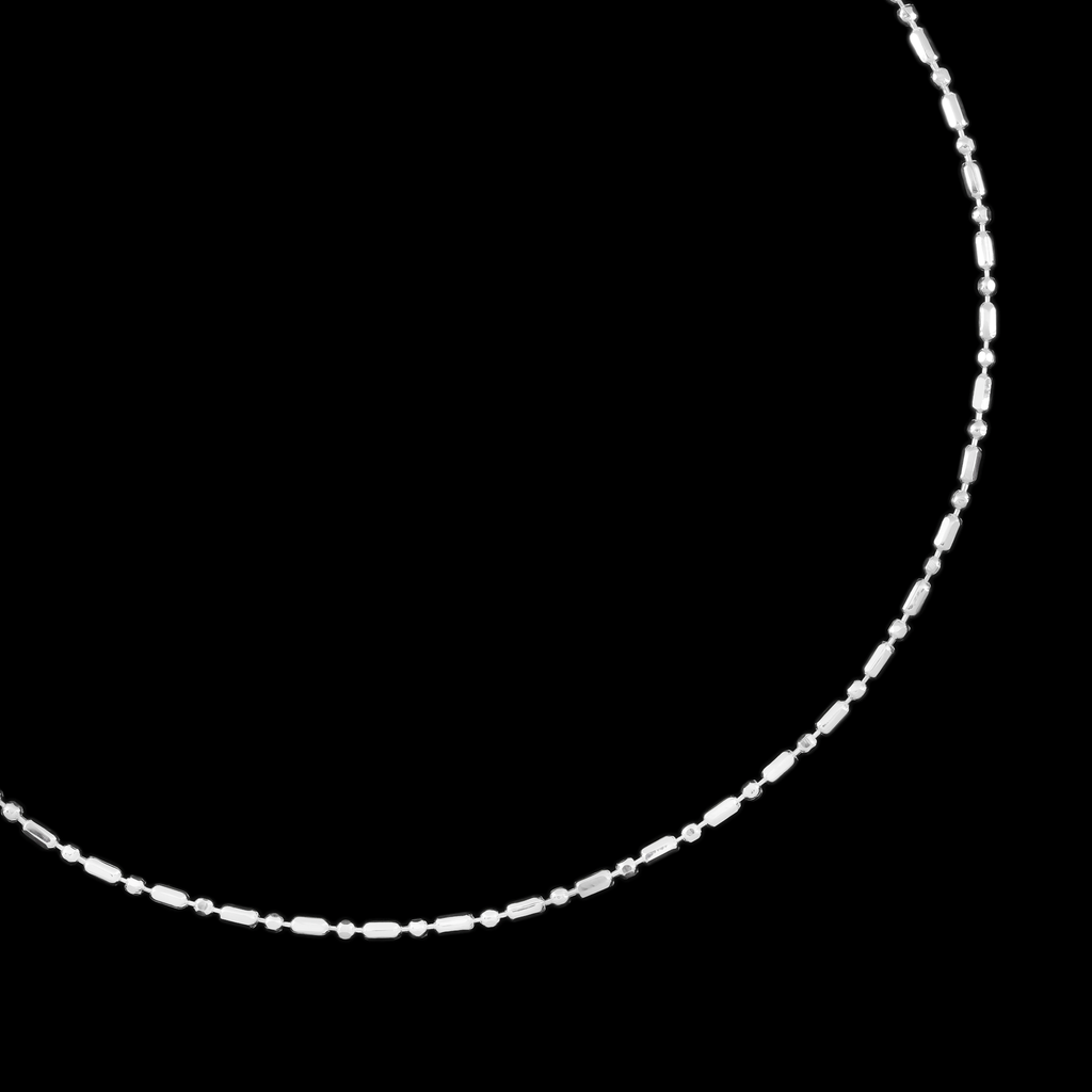 1x1 Diamond Beads (Silver) Chain