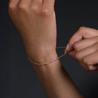 1x1 Diamond Beads (Silver) Bracelet