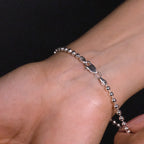 3mm Beads (Silver) Bracelet