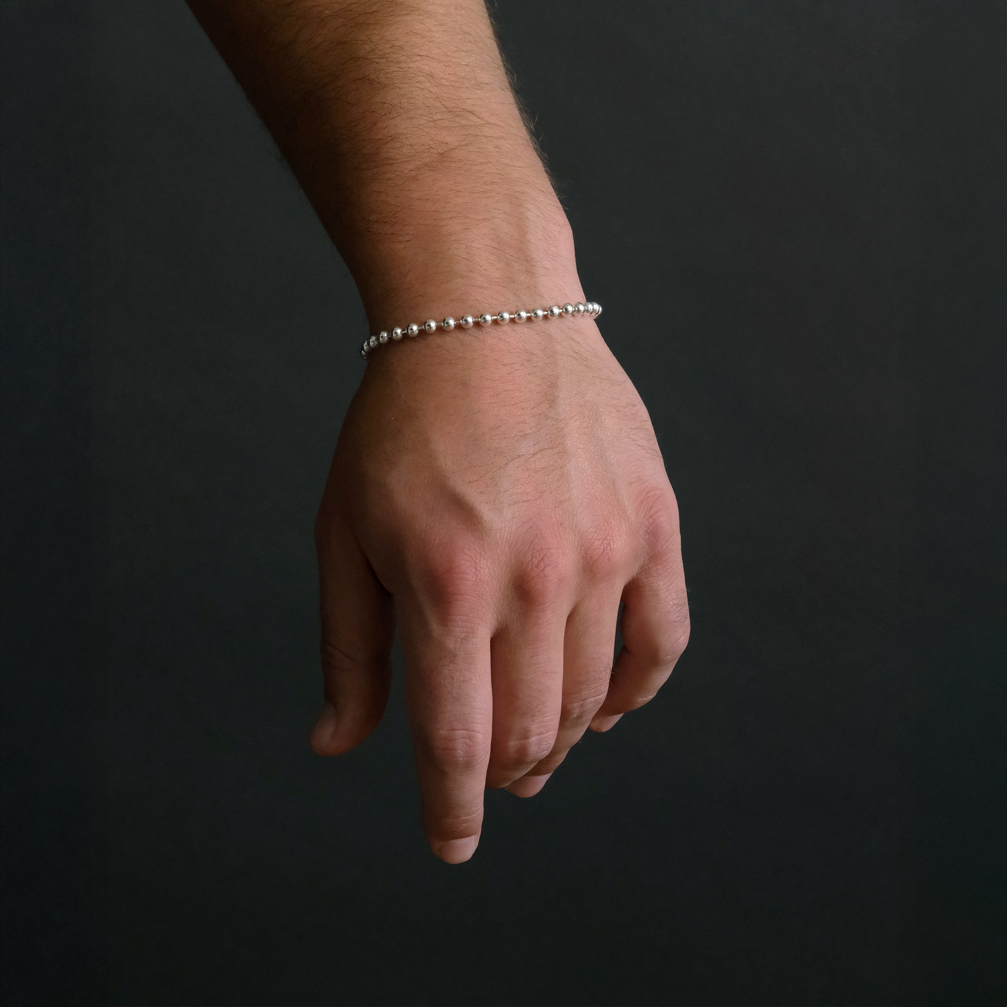 4mm Beads (Silver) Bracelet