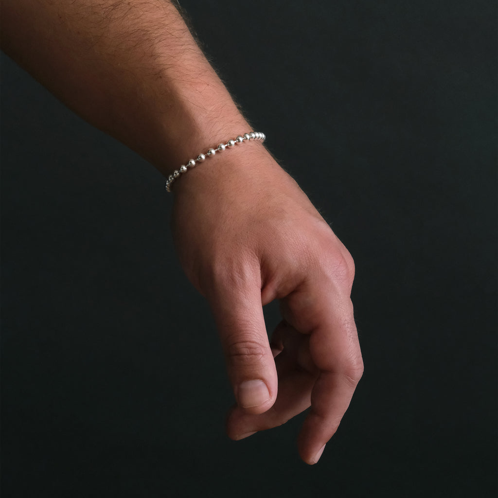 4mm Beads (Silver) Bracelet