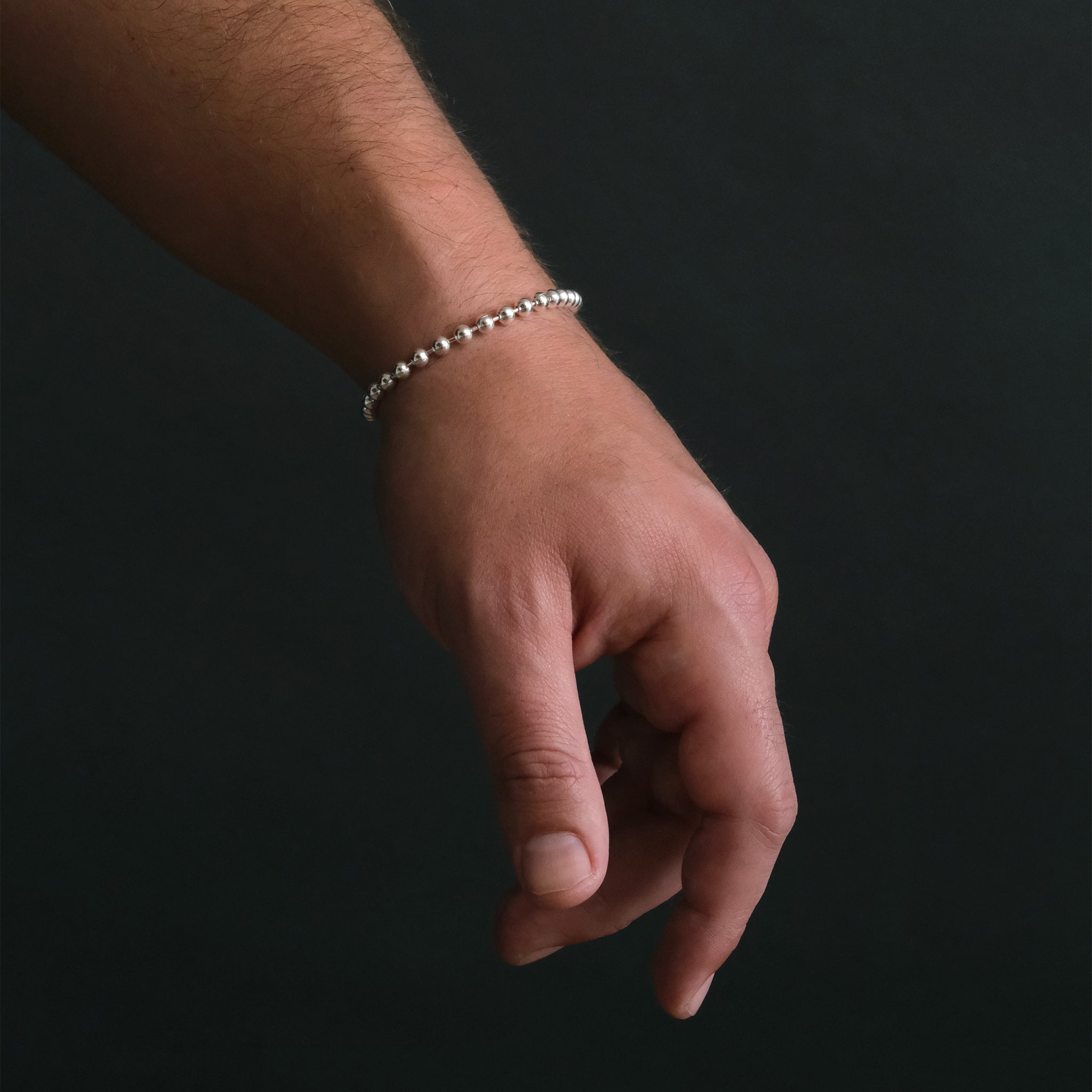 4mm Beads (Silver) Bracelet