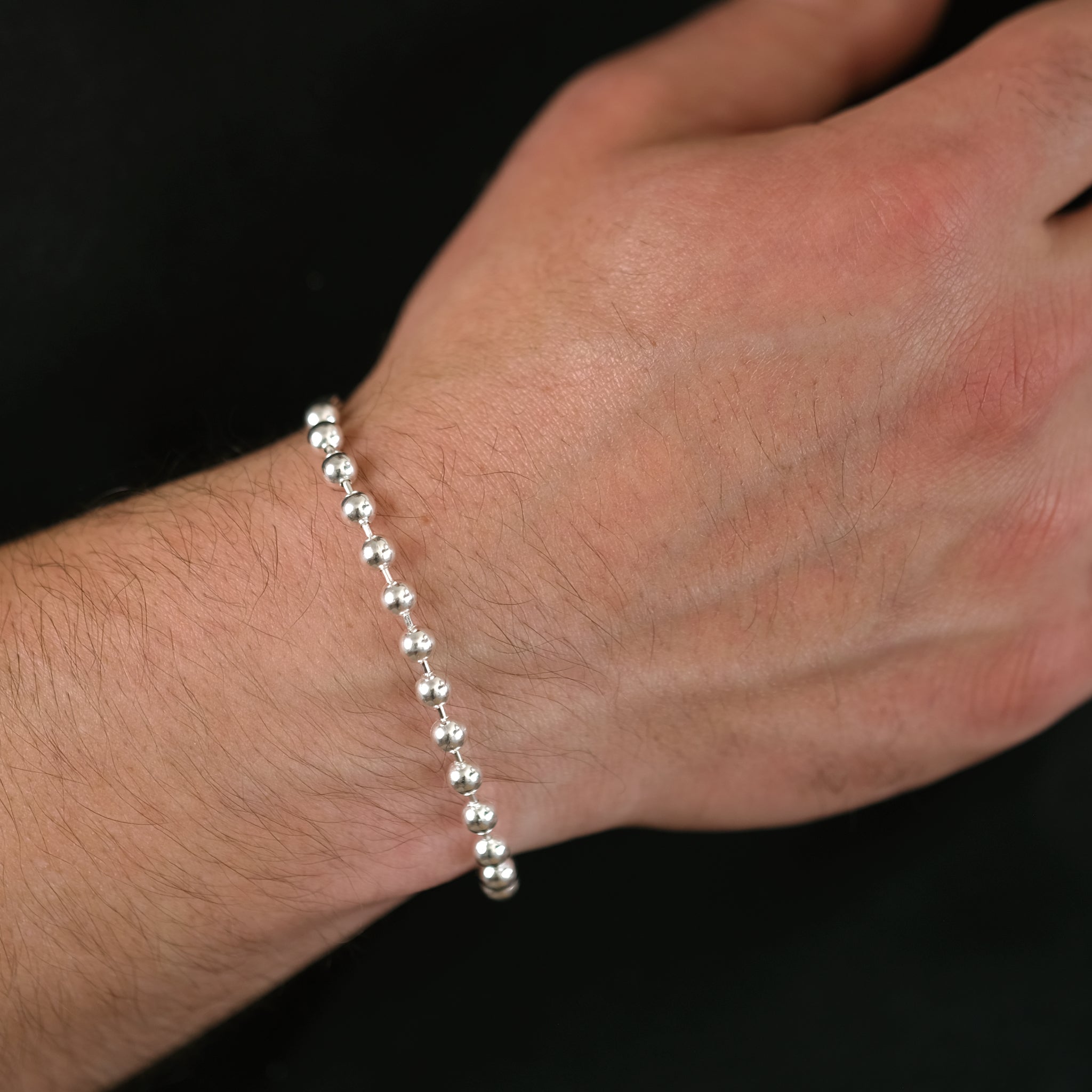5mm Beads (Silver) Bracelet