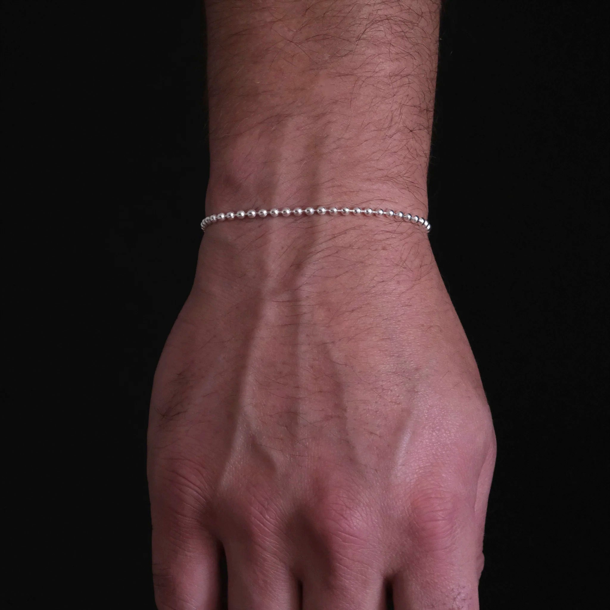 2.5mm Beads (Silver) Bracelet