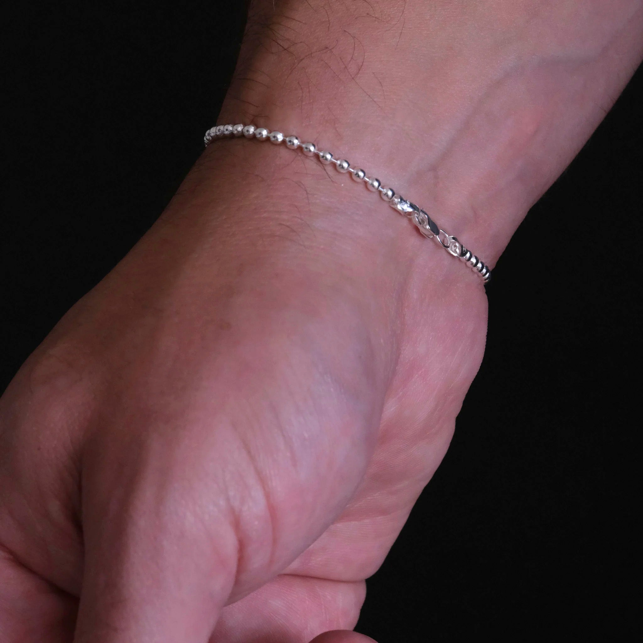 2.5mm Beads (Silver) Bracelet