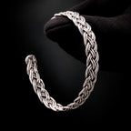 Brazalete Trenzado + Cadena Torzal Rodio