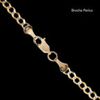 Solid Gold 3mm Pave Curb Bracelet