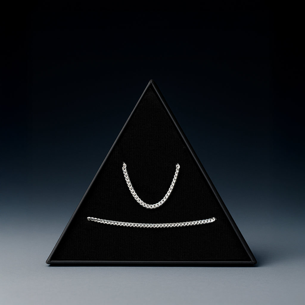 Set Cuban Link 3mm (Plata)