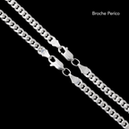 Set Cuban Link 4mm Plata