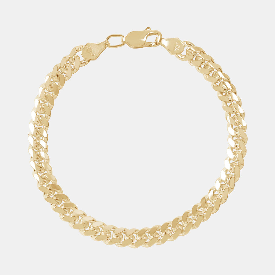 Cuban Link Bracelet (Solid Gold) 6mm