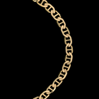 Hammered Anchor 4mm (Solid Gold) Chain