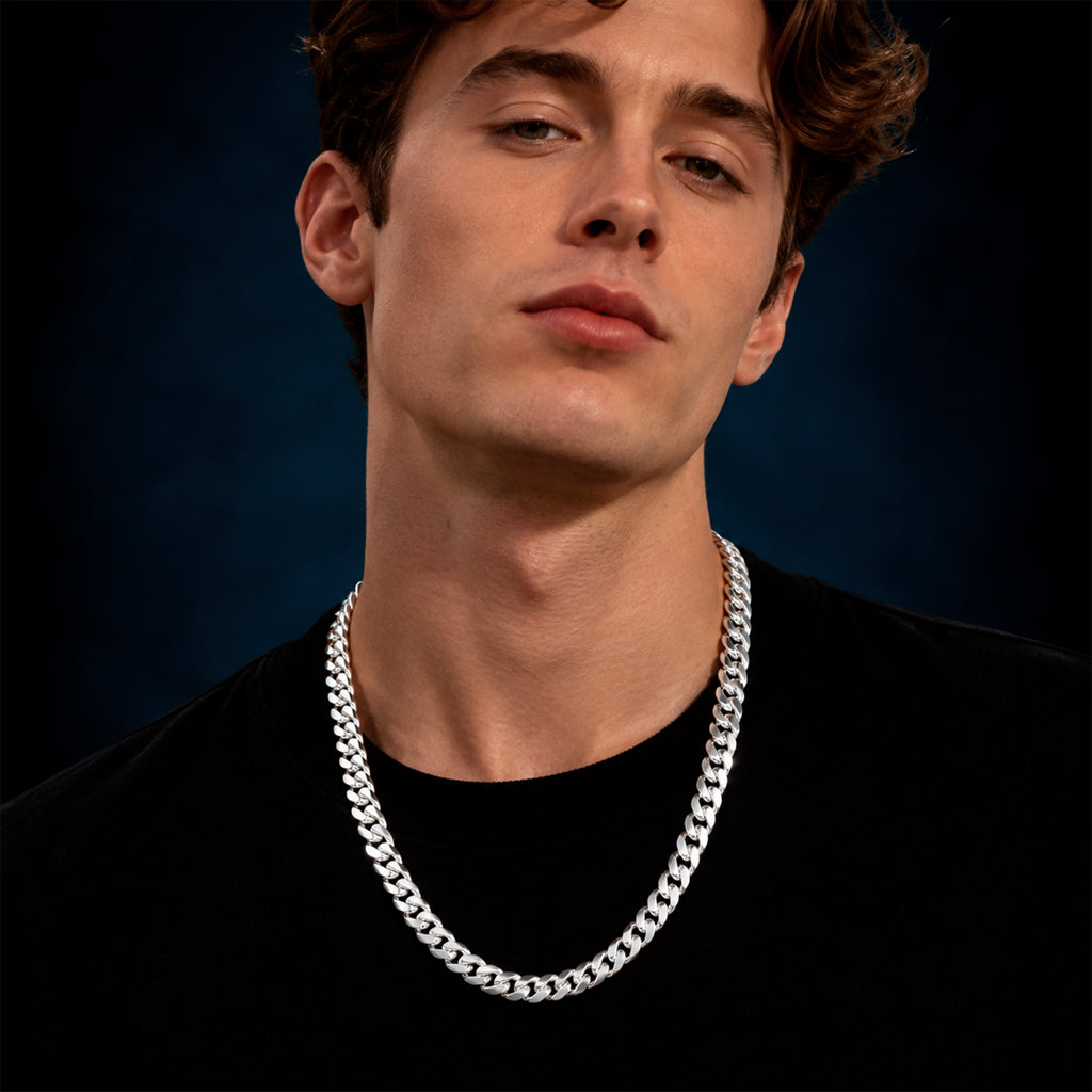 Cuban Link Chain 10mm Silver