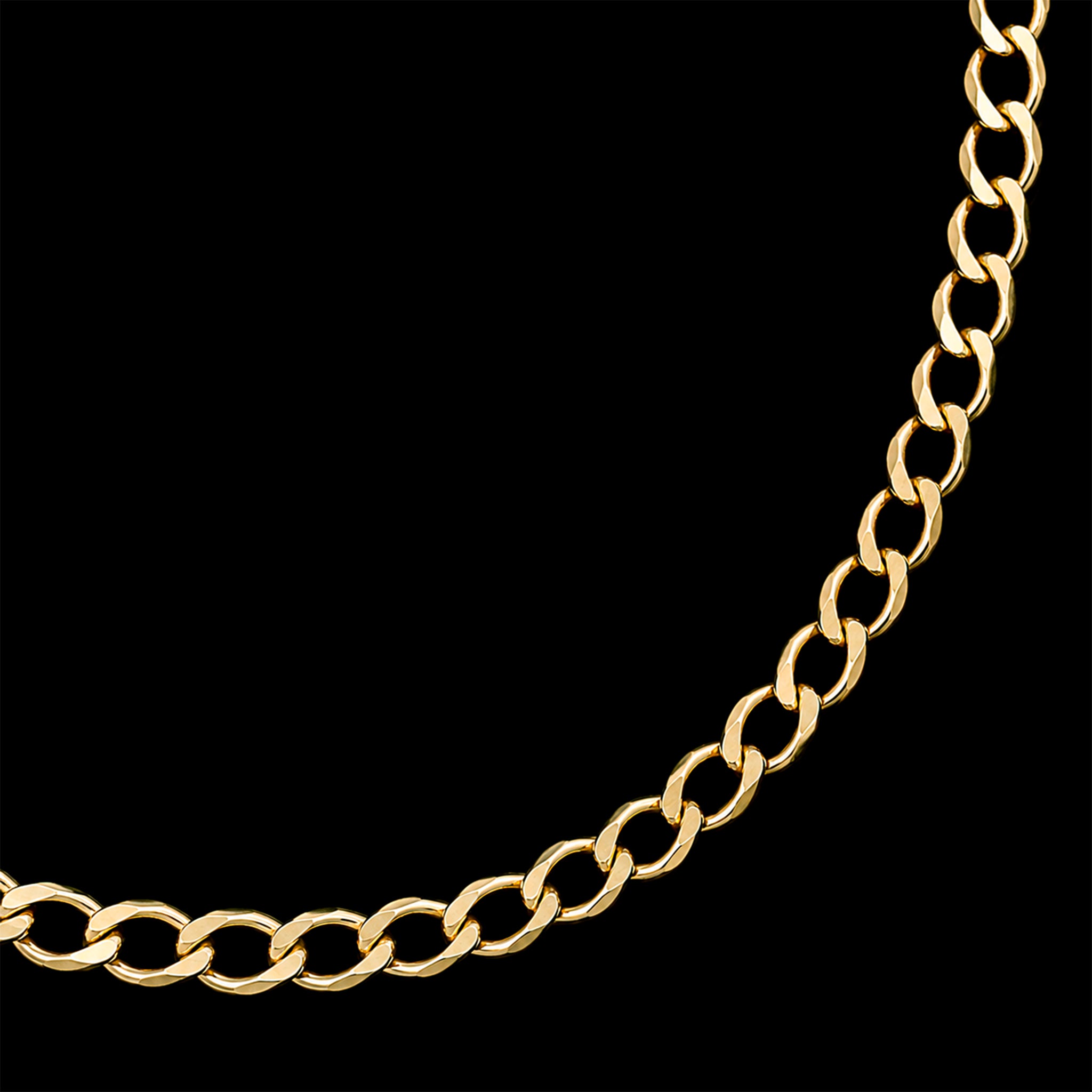 2mm Solid Gold Curb Chain