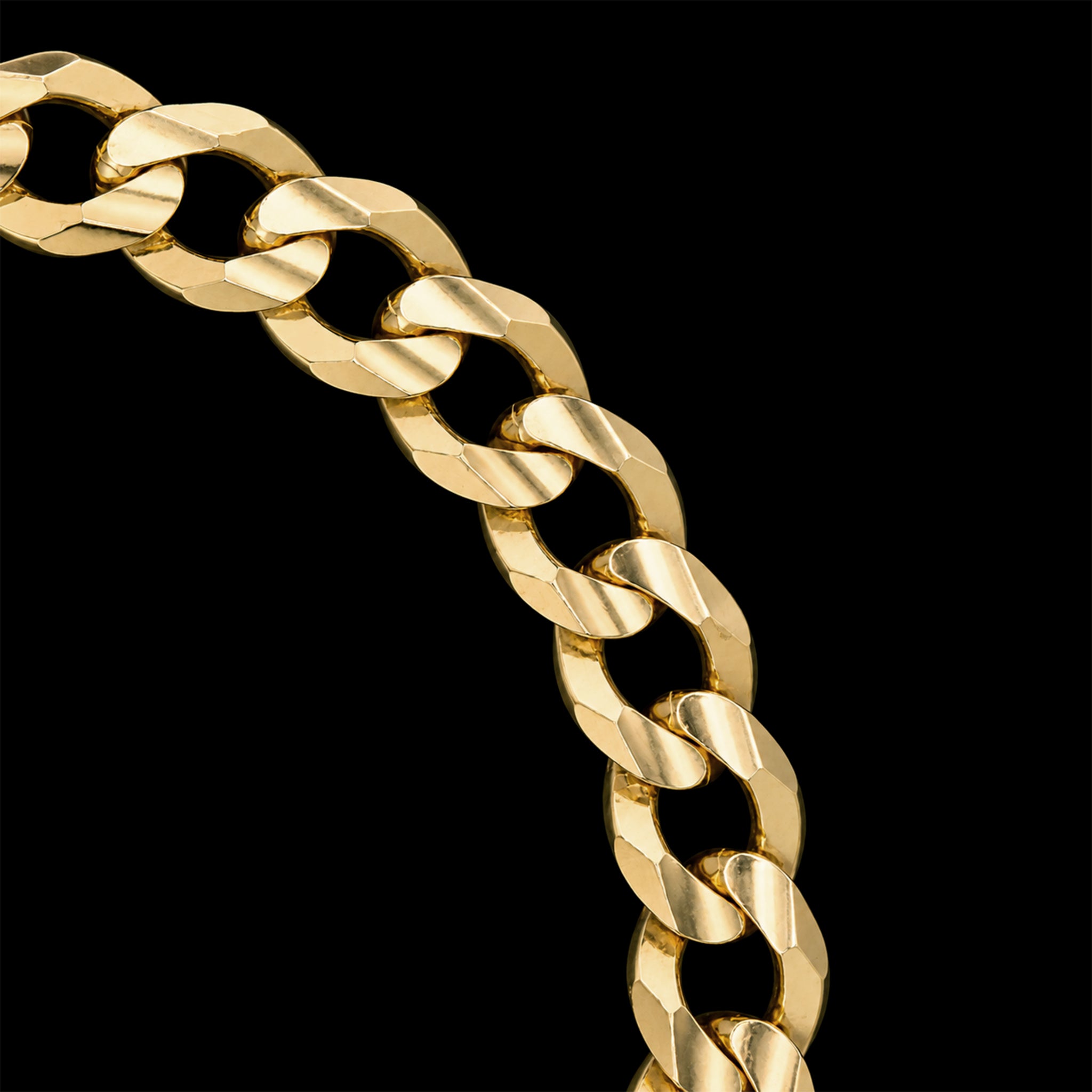 8mm Solid Gold Curb Chain