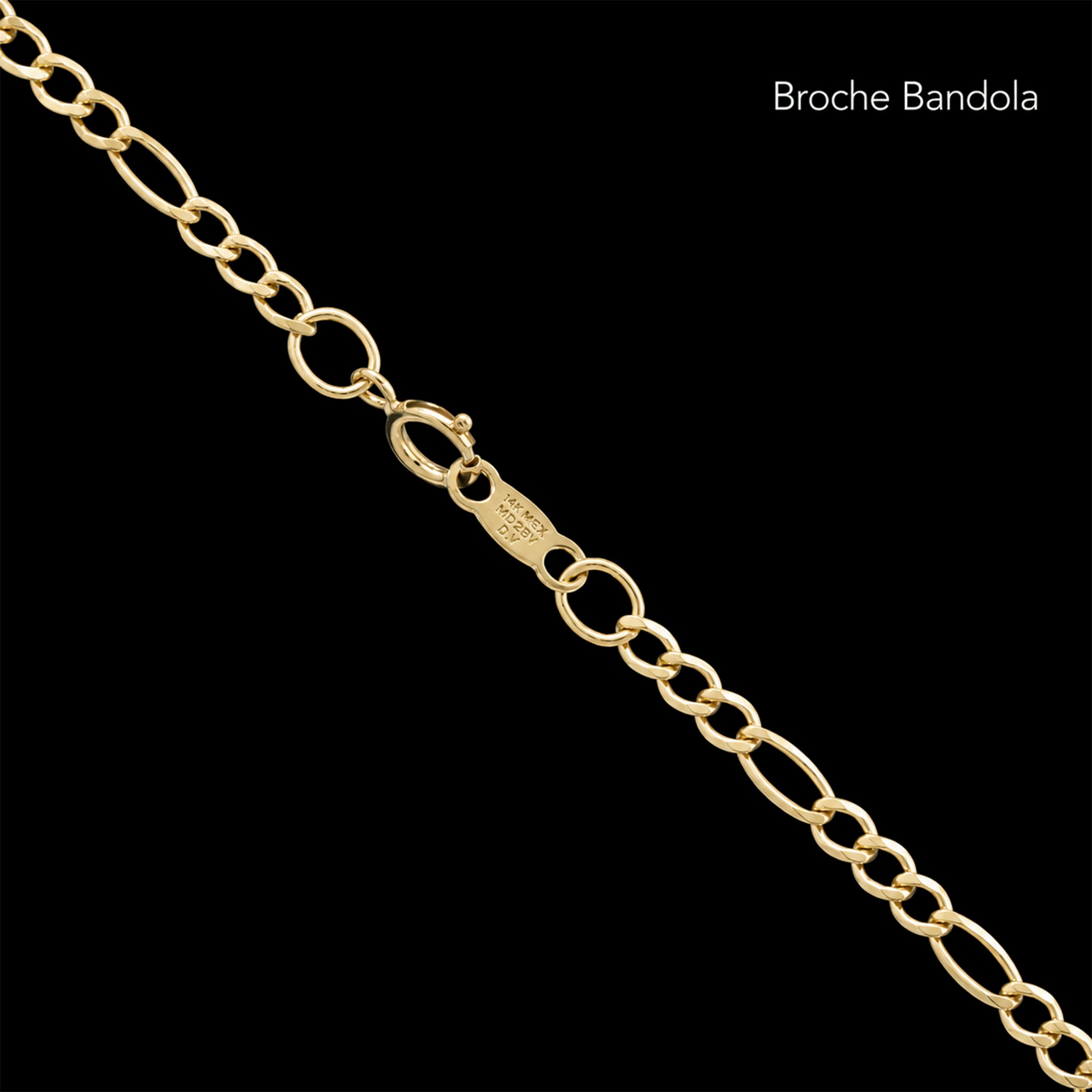 Figaro 3X1 2.5mm (Solid Gold) Chain