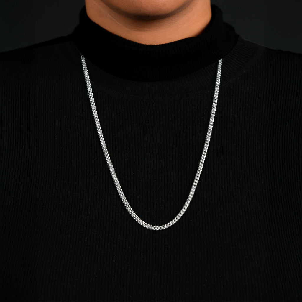 4mm Cane (Silver) Chain