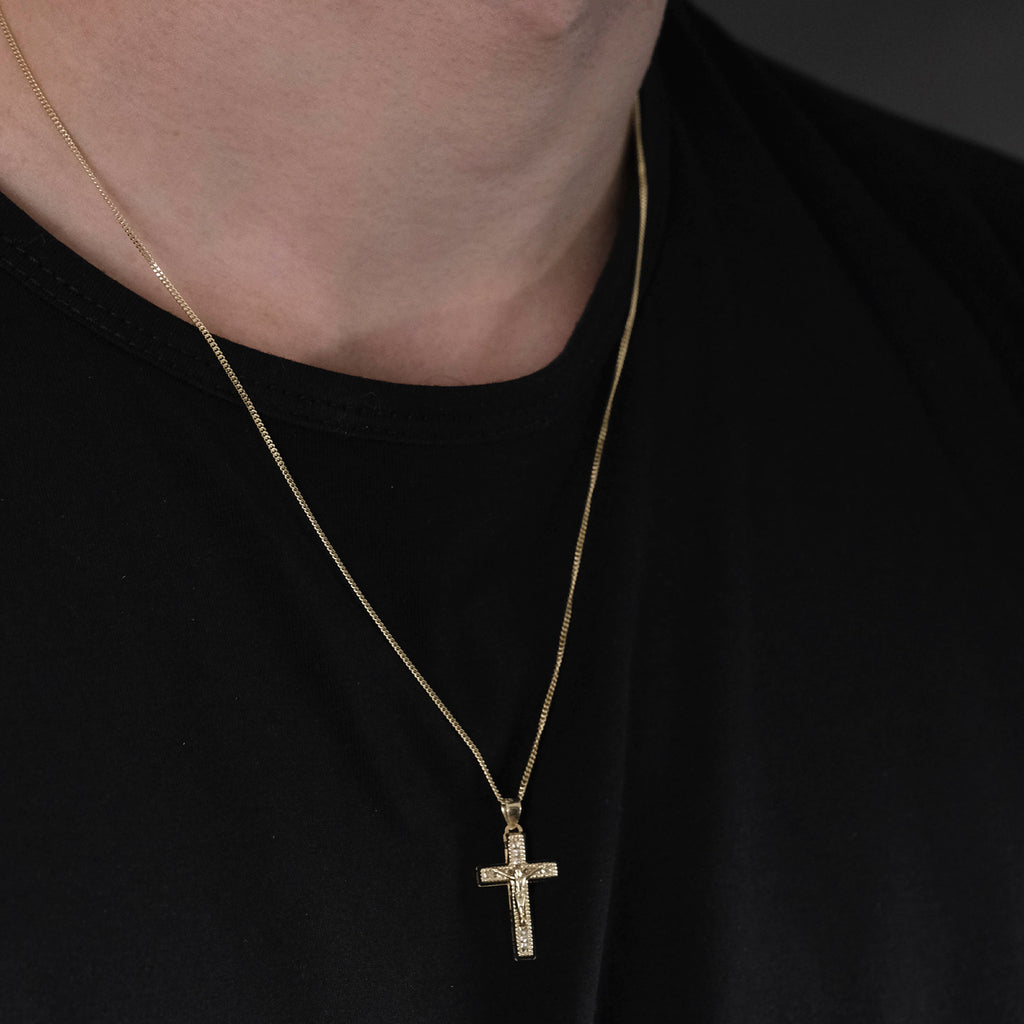 Golden Cross (Solid Gold) Necklace