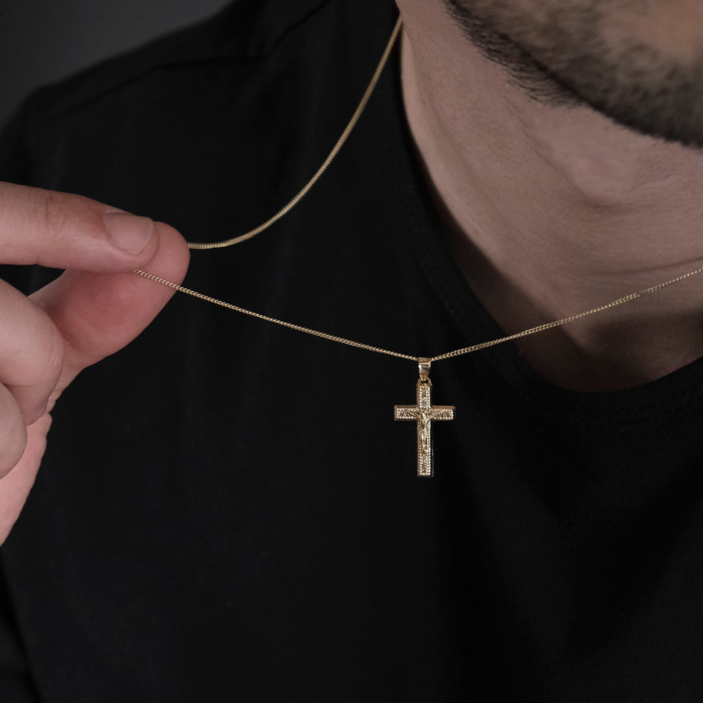 Golden Cross (Solid Gold) Necklace
