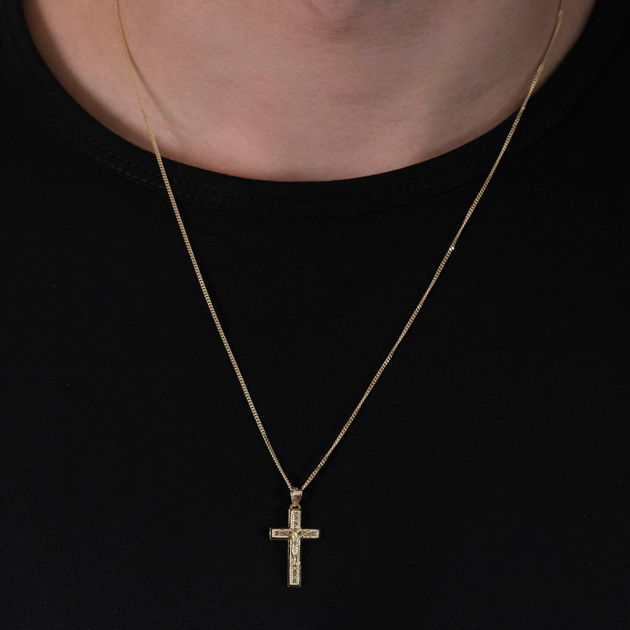 Golden Cross (Solid Gold) Necklace