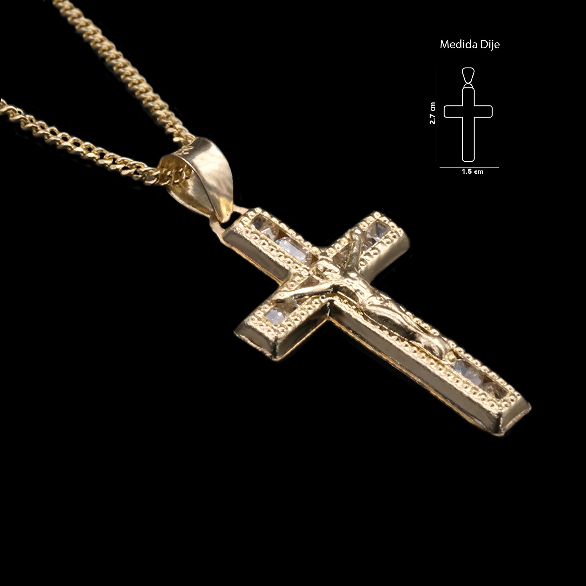 Golden Cross (Solid Gold) Necklace